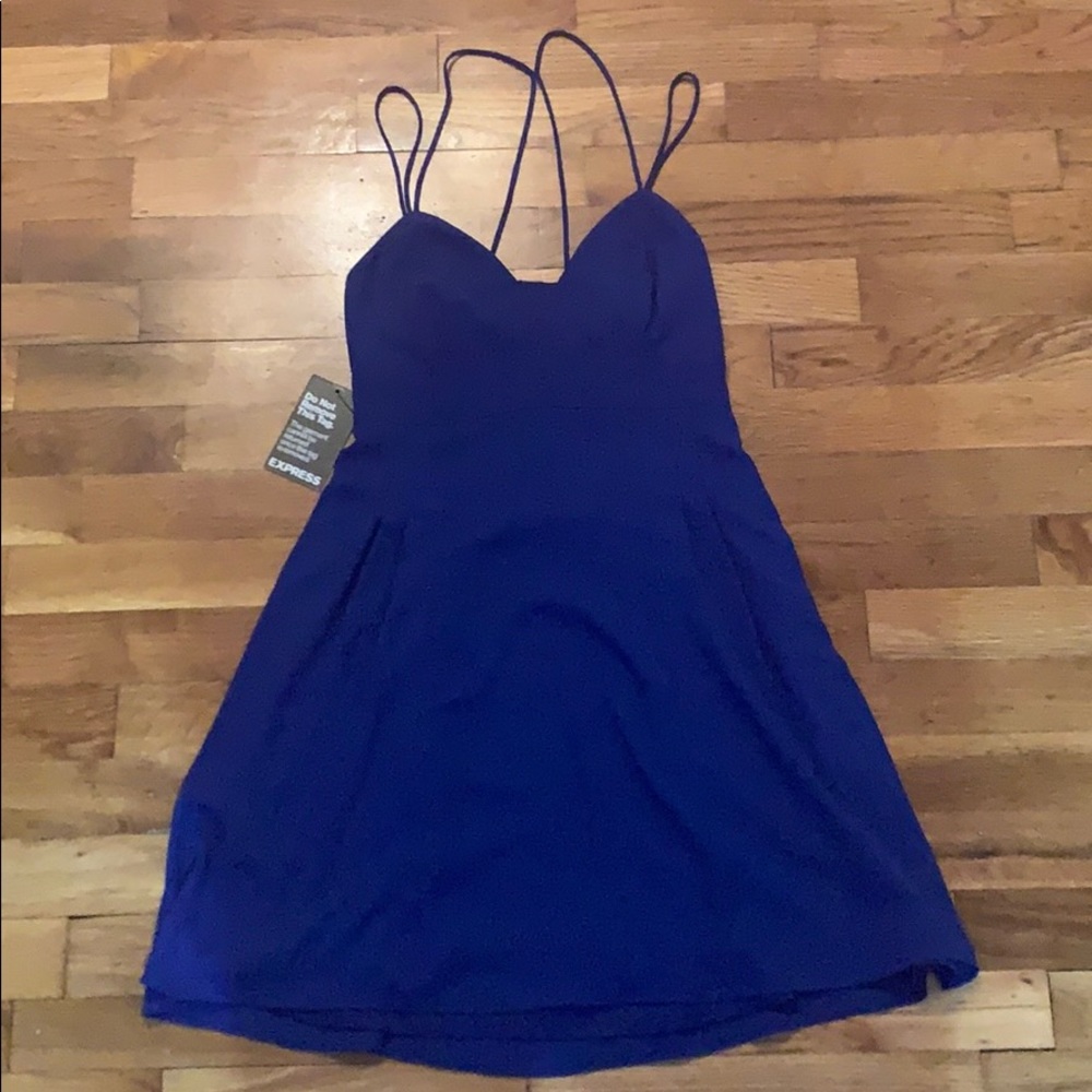 Royal blue strappy Express dress